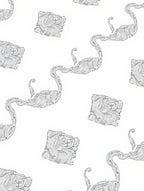 Monochromatic Abstract Flamingo Feather Rug