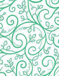 Emerald Vine Swirls Botanical Rug