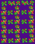 Vibrant Purple Holly Berry Bows Rug