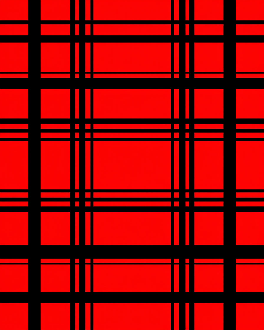 Bold Red Tartan Check Rug