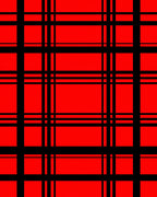 Bold Red Tartan Check Rug