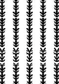 Black Vertical Folk Art Tree Rug