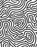 Bold Black Abstract Contour Rug
