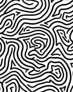 Bold Black Abstract Contour Rug