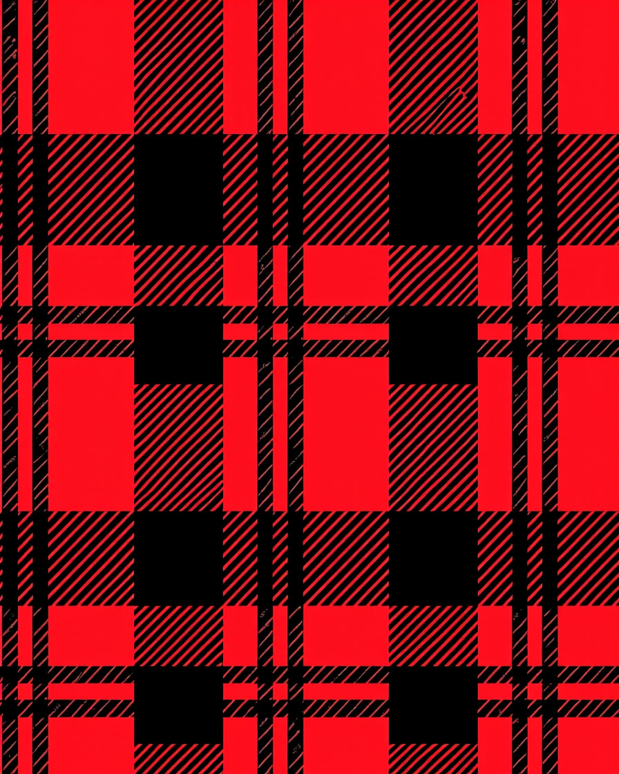 Bold Red Buffalo Plaid Squares Rug