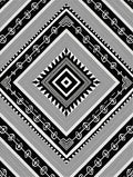 Monochrome Geometric Diamond Tribal Rug