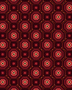 Deep Red Octagonal Medallion Rug