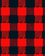 Bold Red Checkered Plaid Rug