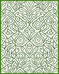 Emerald Green Organic Scrollwork Rug