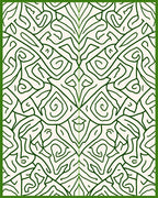 Emerald Green Organic Scrollwork Rug