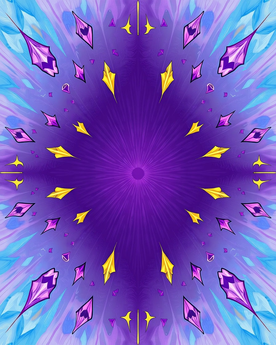 Vibrant Amethyst Prism Radiance Rug