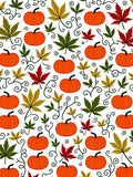 Autumn Pumpkin Maple Leaf Garland Rug