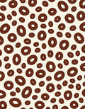 Warm Brown Oval Scattered Scatter Rug