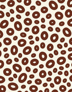 Warm Brown Oval Scattered Scatter Rug