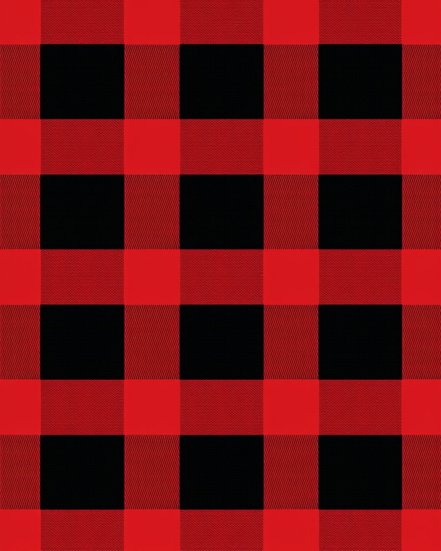 Classic Red Black Buffalo Plaid Rug