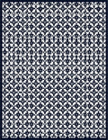Dark Navy Starburst Lattice Rug