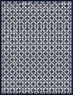 Dark Navy Starburst Lattice Rug