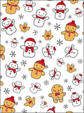 Cute Snowmen Gingerbread Friends White Rug