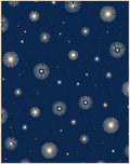 Navy Celestial Sunburst Star Rug