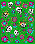 Vibrant Skull Floral Daydream Rug