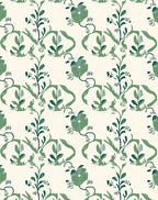 Verdant Green Vine Floral Arrangement Rug