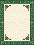 Emerald Gold Vintage Floral Scroll Rug