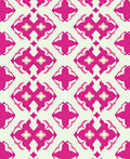 Vibrant Pink Floral Diamond Tile Rug