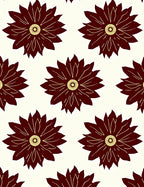 Deep Red Floral Blossom Radiance Rug