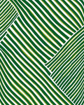 Deep Green White Wavy Stripe Rug