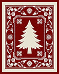 Crimson Tree Framed Floral Rug