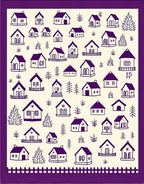 Purple Village Houses And Trees Rug
