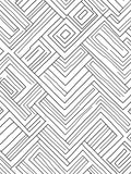 Abstract Black Linear Geometric Maze Rug