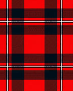 Classic Red Black Plaid Squares Rug