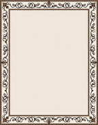 Ornate Scrollwork Cream Border Rug