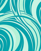 Teal Aqua Swirl Abstract Rug