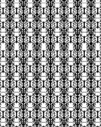 Black White Abstract Branch Repeat Rug