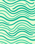 Aqua Waves Abstract Swirl Rug