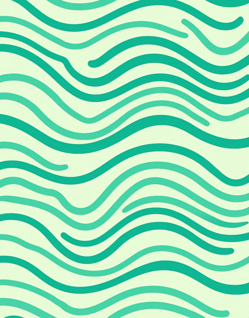 Aqua Waves Abstract Swirl Rug