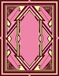 Art Deco Pink Geometric Tableau Rug