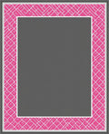 Bright Pink Woven Net Border Rug