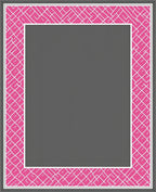 Bright Pink Woven Net Border Rug