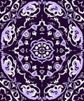 Amethyst Violet Orchid Mandala Rug