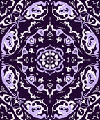 Amethyst Violet Orchid Mandala Rug