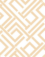 Beige Geometric Maze Lines Rug