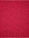 Crimson Red Abstract Rose Swirl Rug