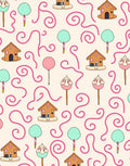 Sweet Gingerbread Houses Candy Swirls Rug