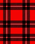 Bold Red Black Plaid Checks Rug