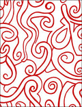 Crimson Swirl Abstract Art Rug