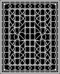 Monochromatic White Arabesque Lattice Rug
