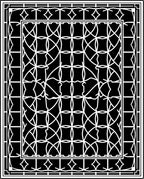 Monochromatic White Arabesque Lattice Rug